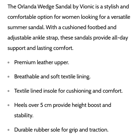 New in Box Vionic Orlanda Sandals - Picture 5 of 7